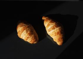 Fresh pastries at a bakery
